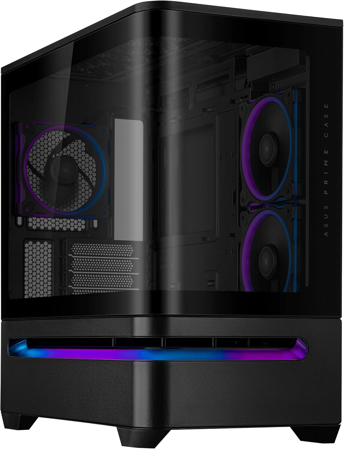 GABINETE ASUS (PRIME AP202 TG ARGB BLACK) NEGRO, MEDIA TORRE VIDRIO TEMPLADO CURVO S/FUENTE - Imagen 6