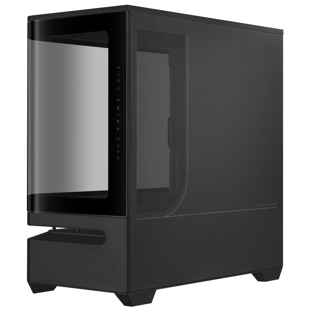 GABINETE ASUS (PRIME AP202 TG ARGB BLACK) NEGRO, MEDIA TORRE VIDRIO TEMPLADO CURVO S/FUENTE - Imagen 8