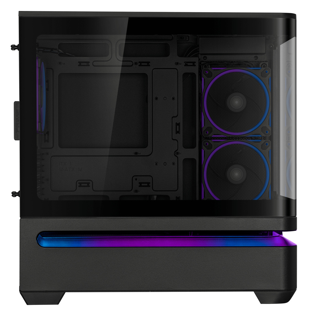 GABINETE ASUS (PRIME AP202 TG ARGB BLACK) NEGRO, MEDIA TORRE VIDRIO TEMPLADO CURVO S/FUENTE - Imagen 5