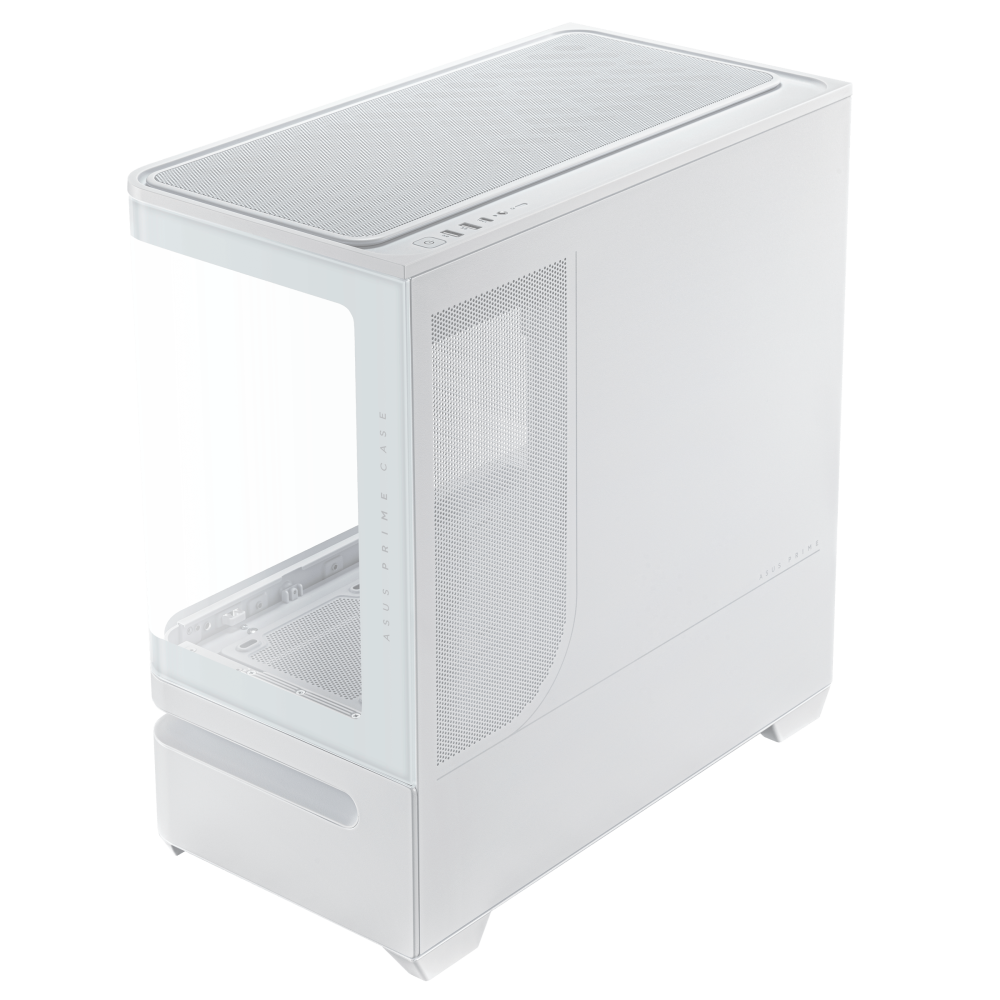 GABINETE ASUS (PRIME AP202 TG ARGB WHITE) BLANCO, MEDIA TORRE VIDRIO TEMPLADO CURVO S/FUENTE - Imagen 8