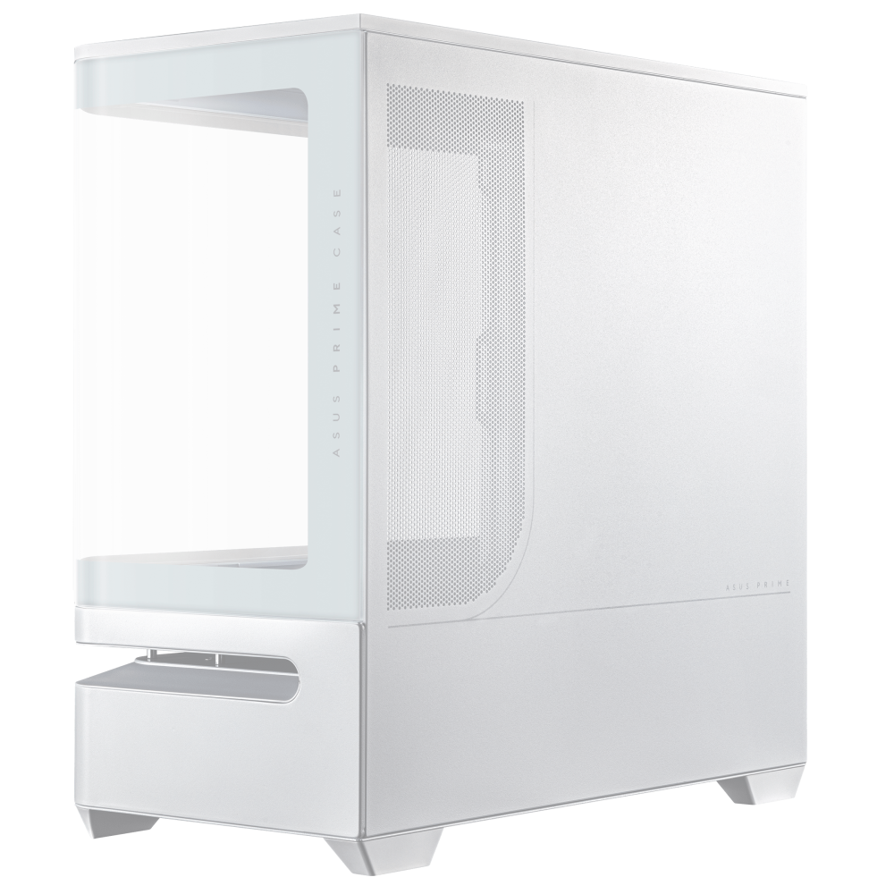 GABINETE ASUS (PRIME AP202 TG ARGB WHITE) BLANCO, MEDIA TORRE VIDRIO TEMPLADO CURVO S/FUENTE - Imagen 7