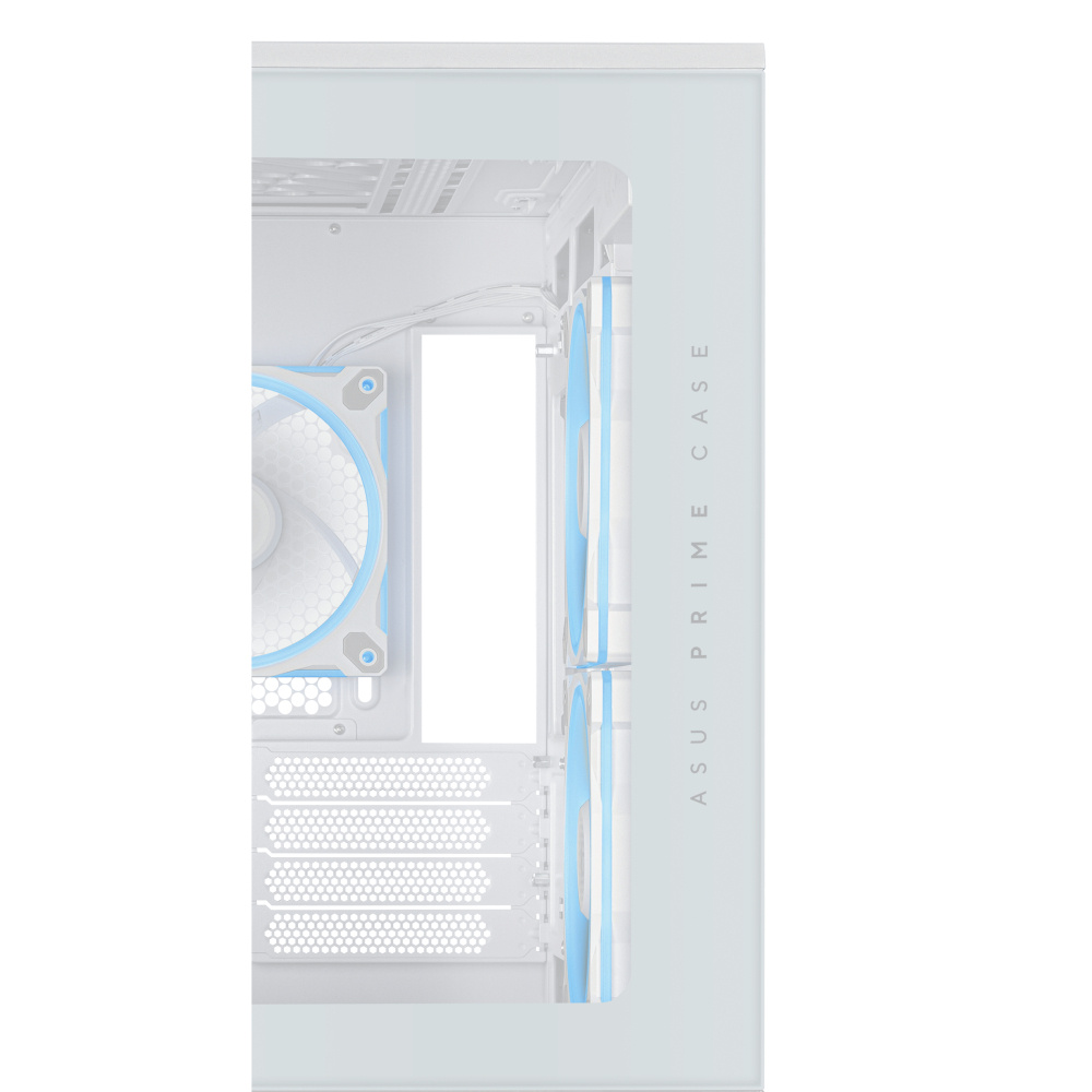 GABINETE ASUS (PRIME AP202 TG ARGB WHITE) BLANCO, MEDIA TORRE VIDRIO TEMPLADO CURVO S/FUENTE - Imagen 6