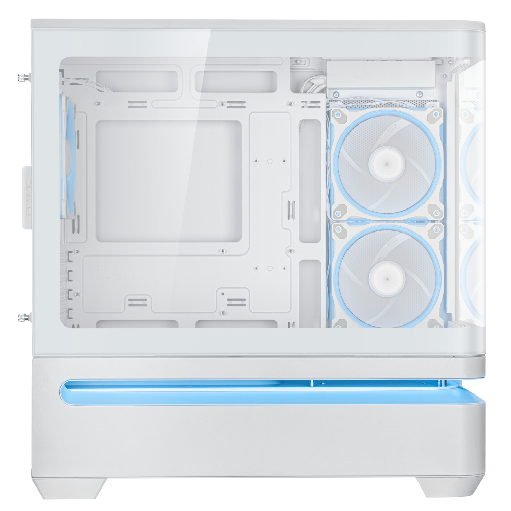 GABINETE ASUS (PRIME AP202 TG ARGB WHITE) BLANCO, MEDIA TORRE VIDRIO TEMPLADO CURVO S/FUENTE - Imagen 5