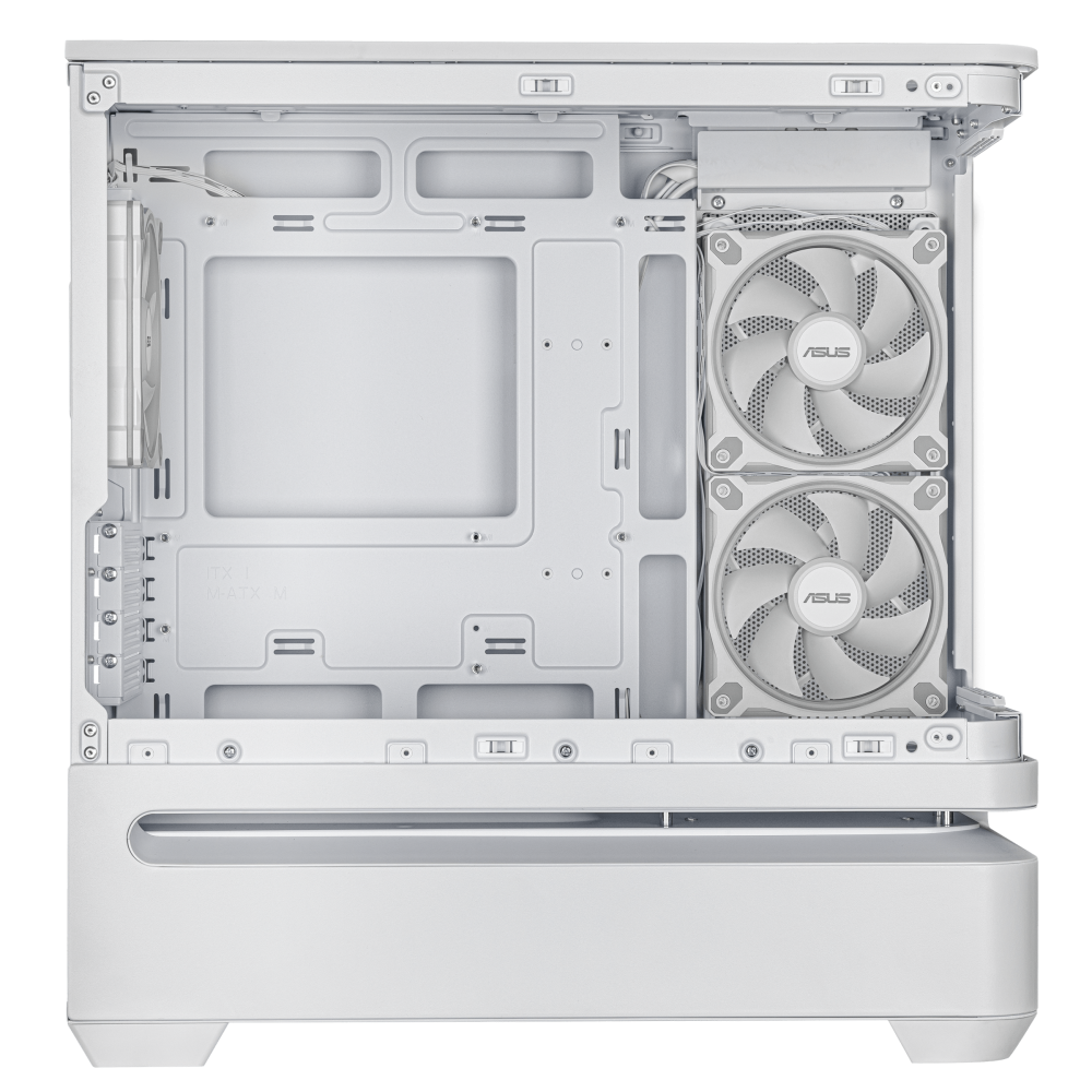 GABINETE ASUS (PRIME AP202 TG ARGB WHITE) BLANCO, MEDIA TORRE VIDRIO TEMPLADO CURVO S/FUENTE - Imagen 9