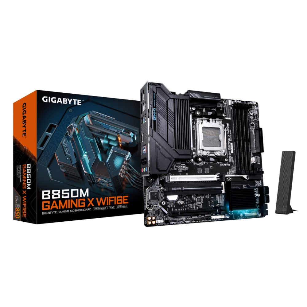 MOTHERBOARD GIGABYTE (B850M GAMING X WF6E) SOCKET AM5 4*DDR5 5200MHZ HDMI 2*DP WIFI BT ATX