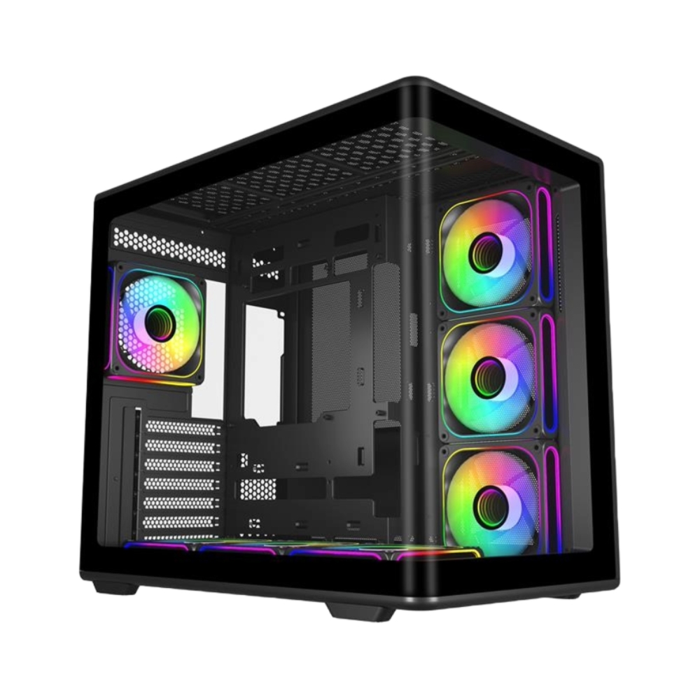 Gabinete Cooler Master Elite 600 Black con 7 Ventiladores ARGB Sin Fuente E600-KGNN-S02