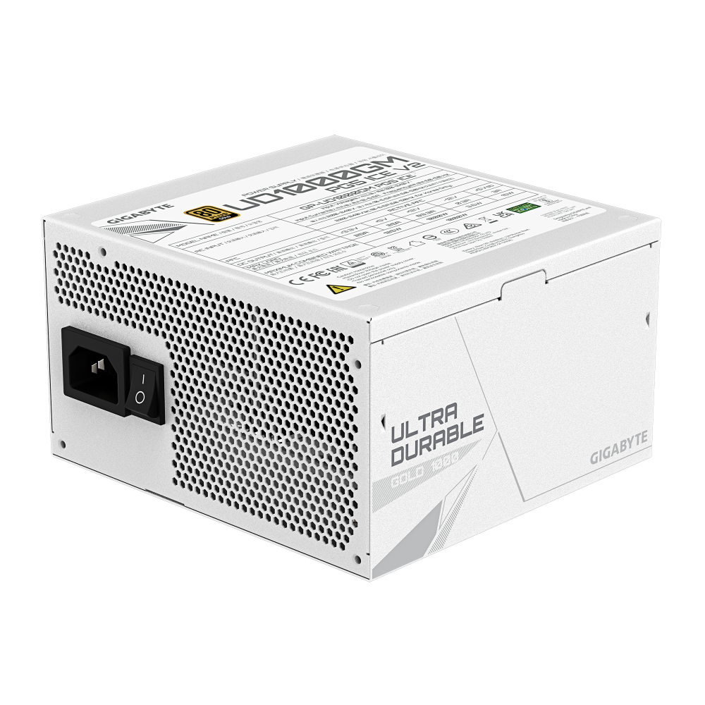 FUENTE DE PODER GIGABYTE (GP-UD1000GM PG5 ICE) 1000W MODULAR PCI-E GEN5 16 PINS 80 PLUS GOLD BLANCO - Imagen 5