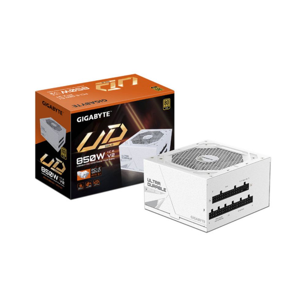 FUENTE DE PODER GIGABYTE (GP-UD850GM PG5 ICE) 850W MODULAR PCI-E GEN5 16PINS 80 PLUS GOLD BLANCO - Imagen 5