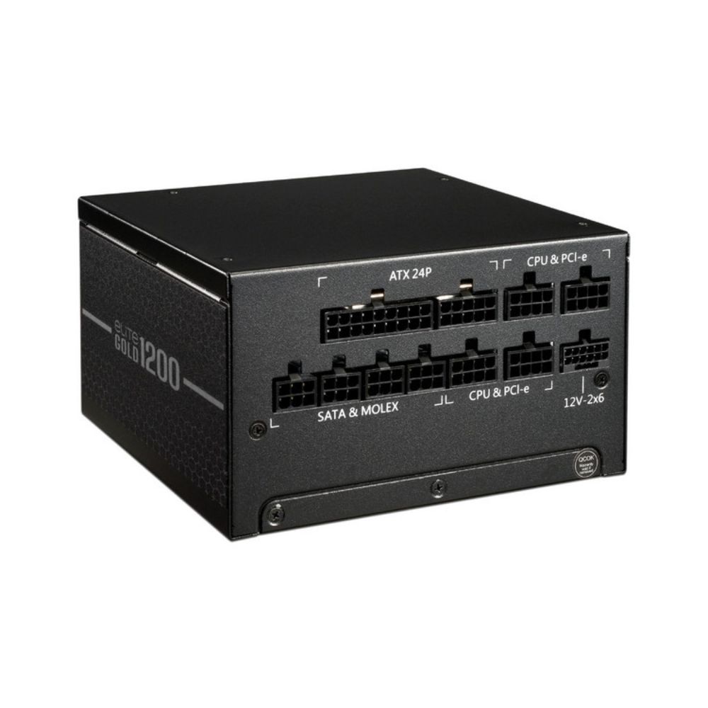 FUENTE DE PODER COOLER MASTER (MPW-C001-AFAG-BUS) ELITE GOLD 1200W MODULAR A/US CORD NEGRO - Imagen 2