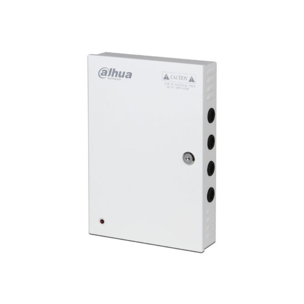 Fuente de Poder DAHUA DH-PFM342-9CH 12 VCC 10A para 9 Cámaras con Gabinete Metálico