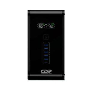 CDP R-Smart1510 - UPS de 1500VA / 900W con pantalla LCD, 10 terminales de salida: 5 con respaldo y AVR, y 5 con supresión de picos.
