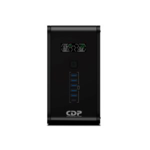 CDP R-Smart1510 - UPS de 1500VA / 900W con pantalla LCD, 10 terminales de salida: 5 con respaldo y AVR, y 5 con supresión de picos.