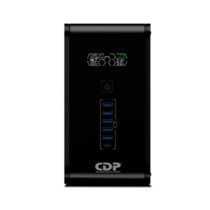 CDP R-Smart2010 - UPS de 2000VA / 1200W con pantalla LCD, 10 terminales de salida: 5 con respaldo y AVR, y 5 con supresión de picos.