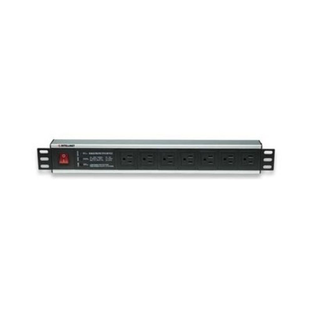 Barra PDU INTELLINET 207102 para Rack 19" con 7 Salidas, 1.5U, Cable de 3 m y Protección contra Picos - Imagen 2