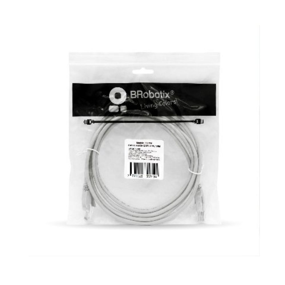 CABLE DE PATCH RED, CAT6 UTP, GRIS, 1.0 M BROBOTIX 308194 - Imagen 2