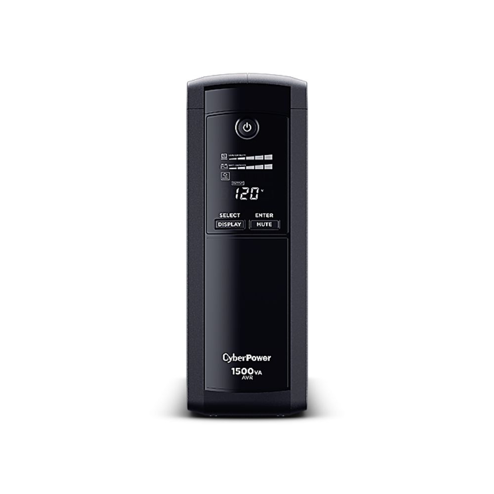 No-Break CyberPower CP1500AVRLCD 1500VA / 900W Interactivo con Pantalla LCD y 12 Contactos