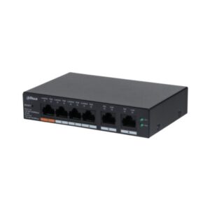 Switch PoE Dahua DH-CS4006-4GT-60-V2 6 Puertos Gigabit 4 PoE 60W DoLynk Care Hasta 250 Metros