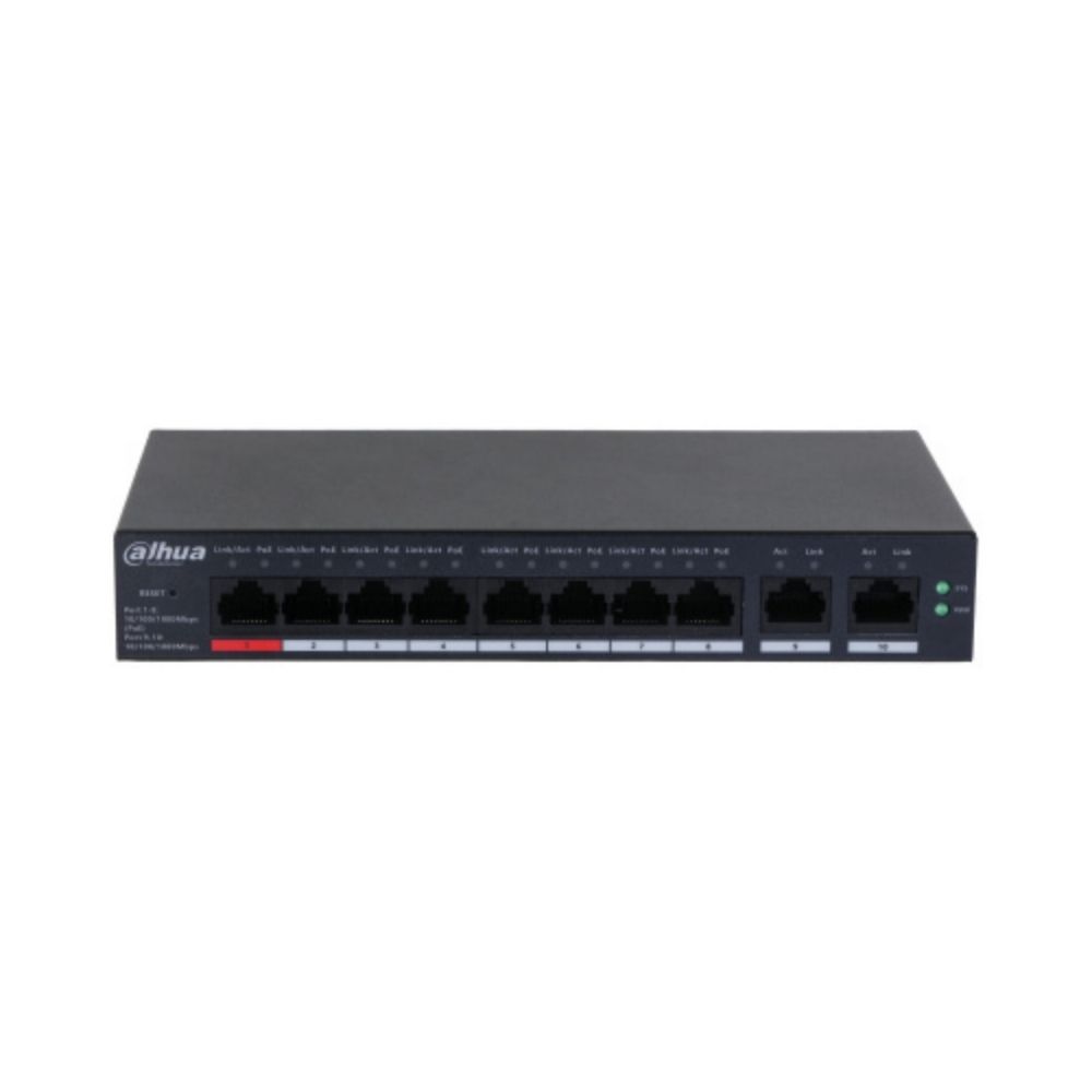 Switch PoE Dahua DH-CS4010-8GT-110-V2 10 Puertos Gigabit 8 PoE 110W PoE Watchdog DoLynk Care - Imagen 2