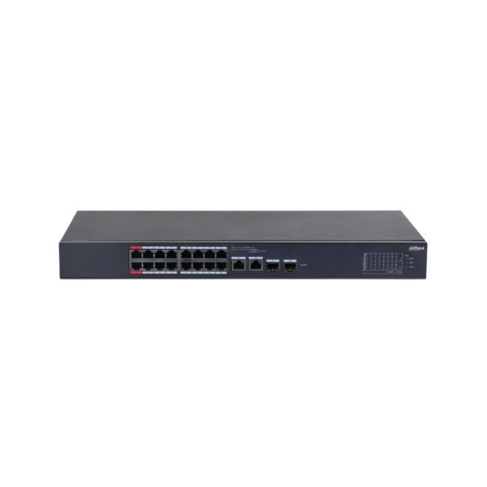 Switch PoE Dahua CS4218-16ET-135 18 Puertos 16 PoE 135W 2 SFP DoLynk Care Hasta 250 Metros