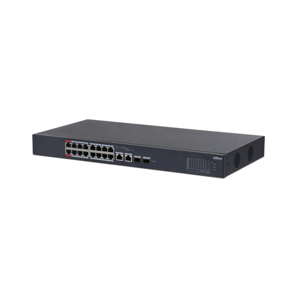 Switch PoE Dahua DH-CS4218-16ET-240-V2 Administrable 18 Puertos 16 PoE 240W 2 SFP DoLynk Care