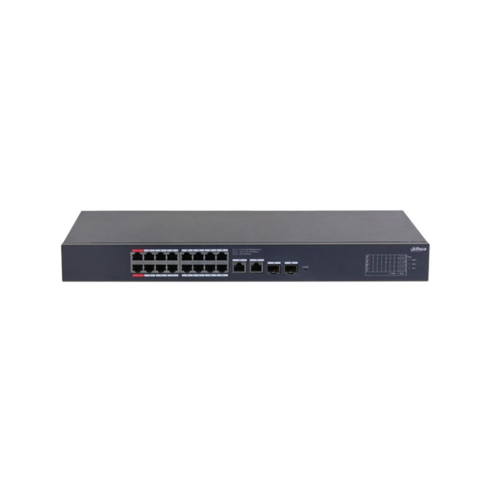 Switch PoE Dahua DH-CS4220-16GT-135 16 Puertos Gigabit 135W Puerto 90W 2 SFP DoLynk Care