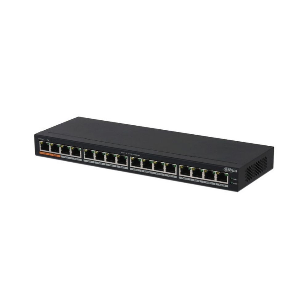Switch PoE Dahua DH-PFS3016-16GT-190 16 Puertos Gigabit 190W Hi-PoE 32Gbps