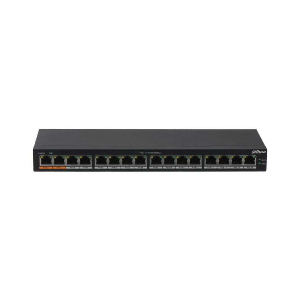 Switch PoE Dahua DH-PFS3016-16GT-190 16 Puertos Gigabit 190W Hi-PoE 32Gbps - Imagen 2