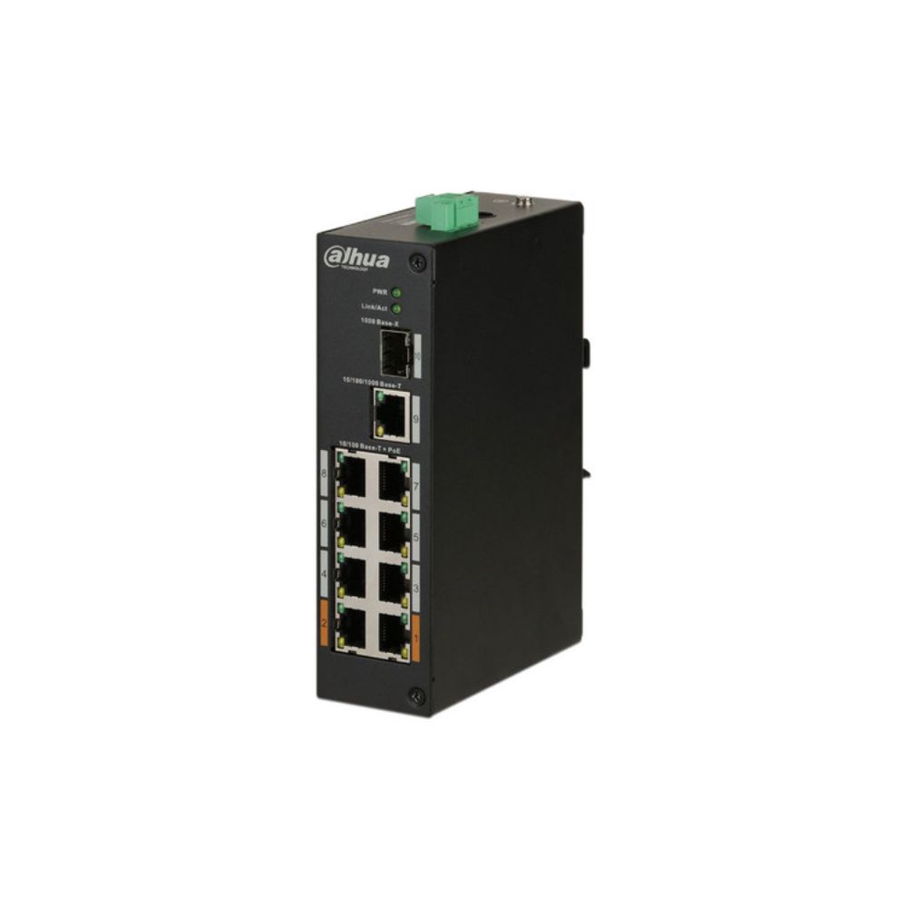 Switch PoE Dahua PFS3110-8ET-96 10 Puertos 8 PoE 96W SFP Gigabit PoE Watchdog