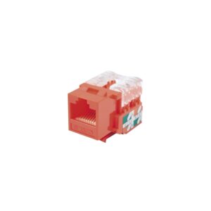 Módulo Jack Keystone Cat6 con Terminación 110 (Punchdown) para Faceplate - Color Rojo