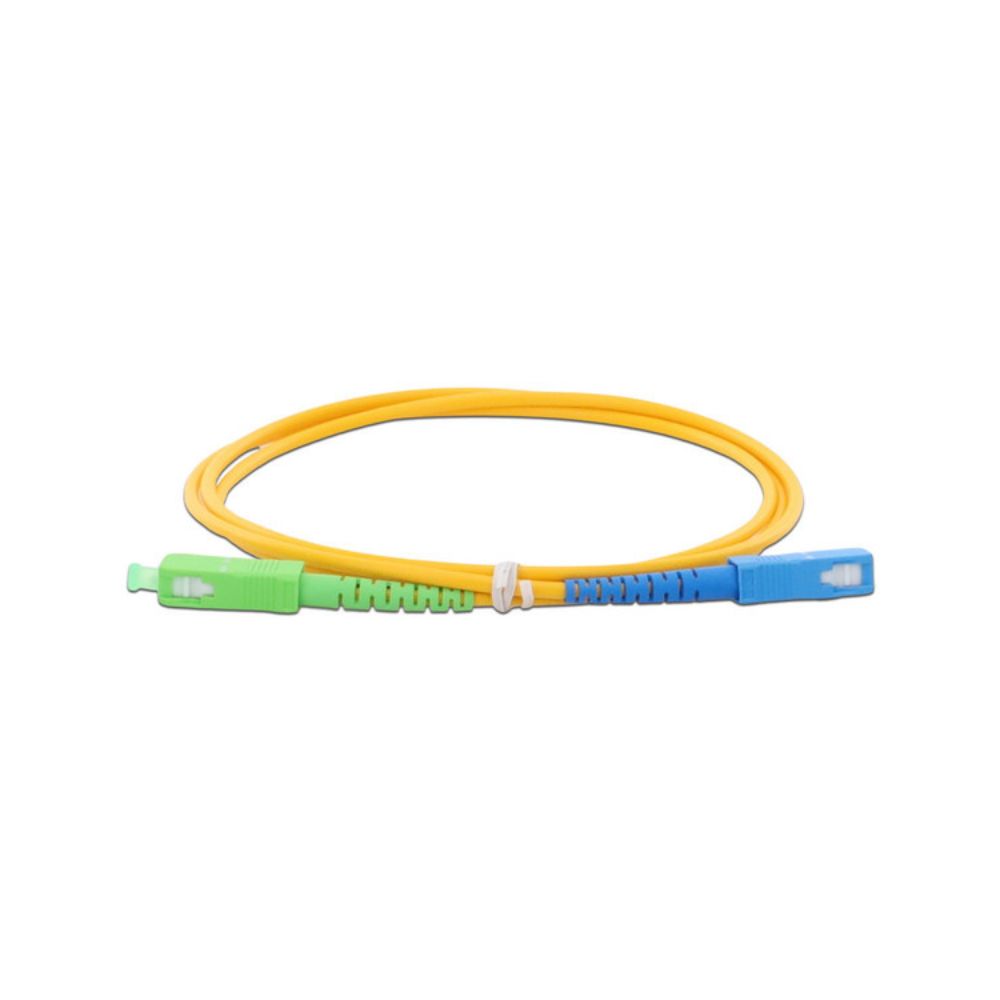 Jumper de Fibra Óptica Monomodo SC/APC a SC/UPC Simplex 1 Metro 3 mm