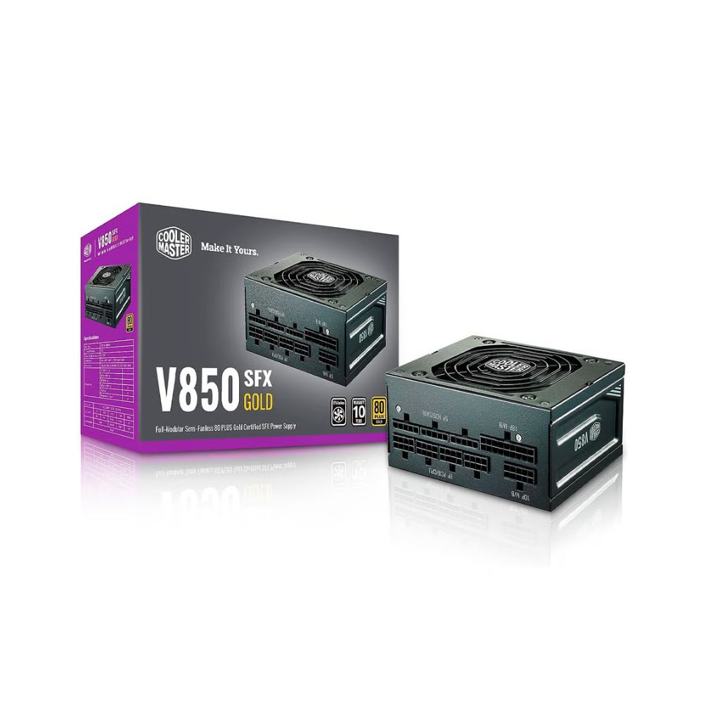 FUENTE DE PODER COOLER MASTER / 850W / V SFX ATX 3.1 / SFX 12V / 80 PLUS/ GOLD / MODULAR / GAMER