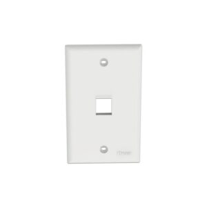 Placa de Pared Vertical, Salida Para 1 Puerto Keystone, Color Blanco