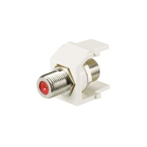 Módulo Acoplador Coaxial Tipo F, Keystone, de 75 Ohms, 3.0 GHz, Color Blanco
