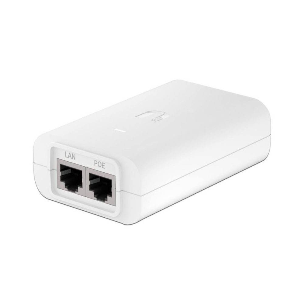 Inyector PoE Gigabit Ubiquiti POE-24-7W-G-WH 24V 0.3A con Protección contra Descargas
