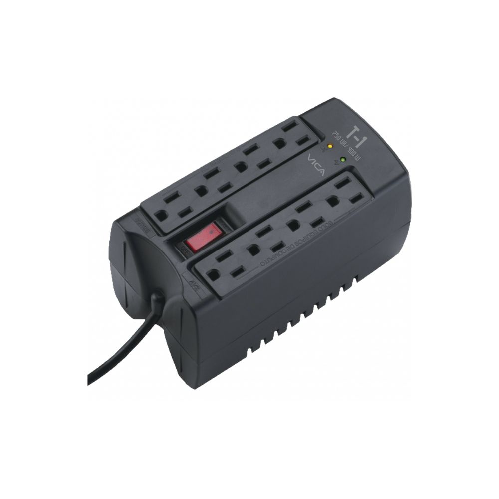REGULADOR ELECTRONICO DE VOLTAJE VICA T1 750VA 400WATTS 8 NEMA 5-15R (4/4), 3 AÑOS DE GARANTIA - Imagen 3