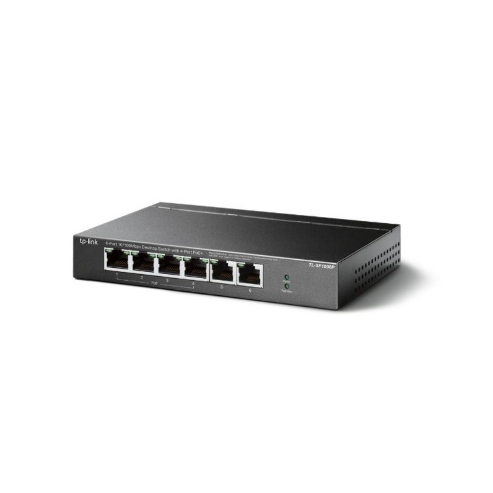 Switch PoE TP-Link TL-SF1006P No Administrable 6 Puertos Fast Ethernet 4 PoE 67W Modo Extendido 250m - Imagen 2
