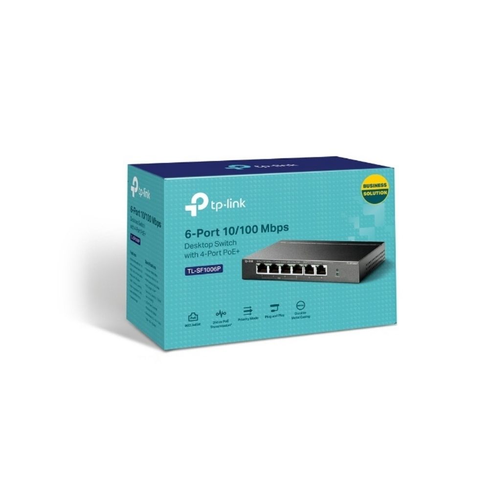 Switch PoE TP-Link TL-SF1006P No Administrable 6 Puertos Fast Ethernet 4 PoE 67W Modo Extendido 250m - Imagen 3