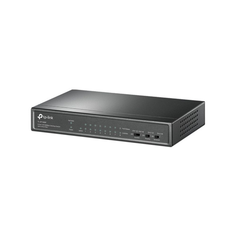 Switch PoE TP-Link TL-SF1009P No Administrable 9 Puertos Fast Ethernet 8 PoE 65W Modo Extendido 250m - Imagen 2
