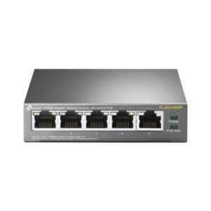 Switch TP-Link TL-SG1005P No Administrable 5 Puertos Gigabit 4 PoE 65W Hasta 250 Metros