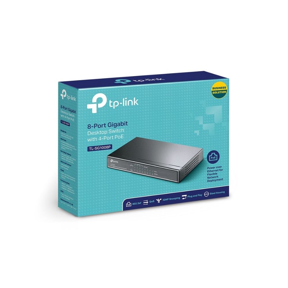 Switch TP-Link TL-SG1008P Gigabit PoE+ No Administrable 8 Puertos 4 PoE de Escritorio - Imagen 5