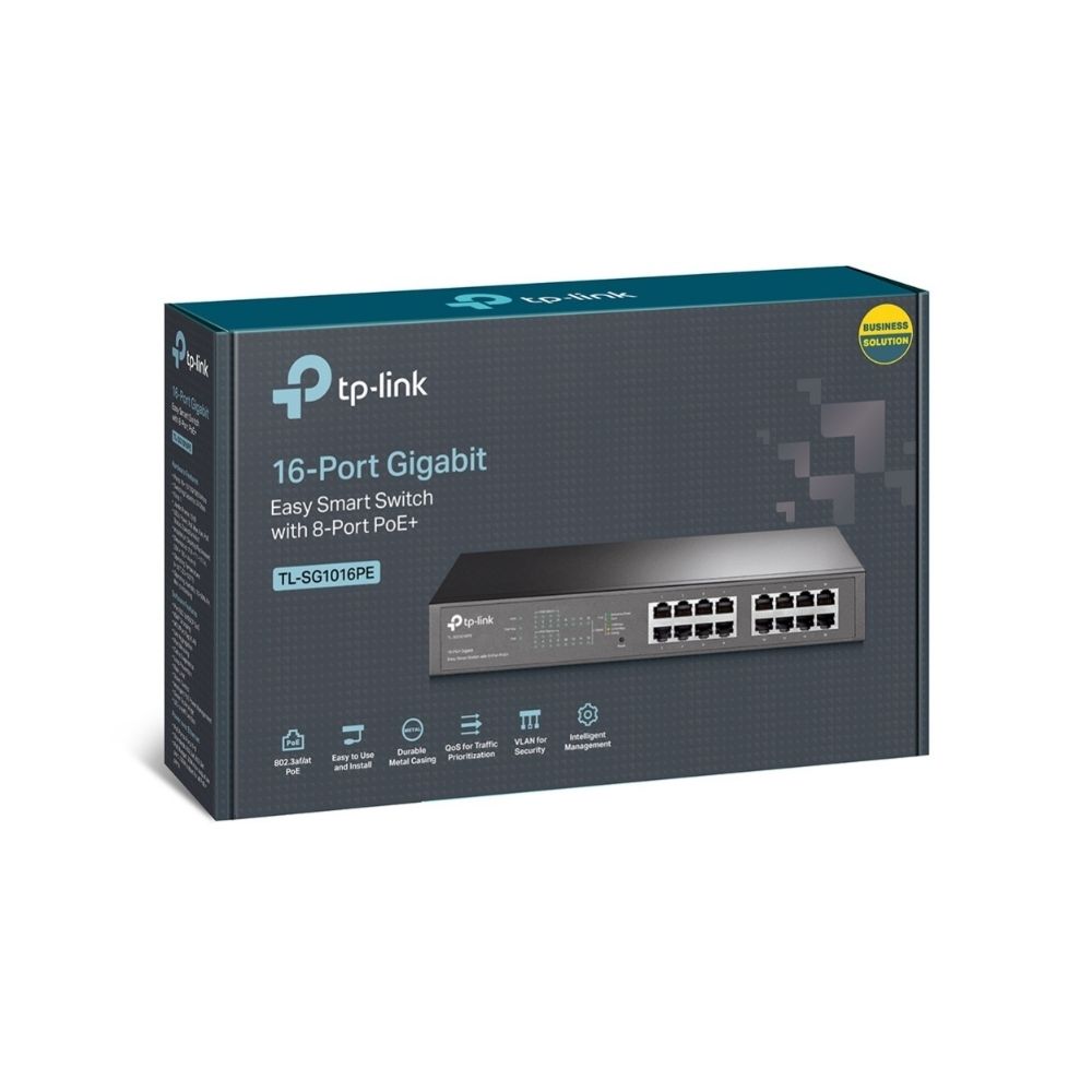 Switch TP-Link TL-SG1016PE Easy Smart 16 Puertos Gigabit con 8 Puertos PoE+ - Imagen 4