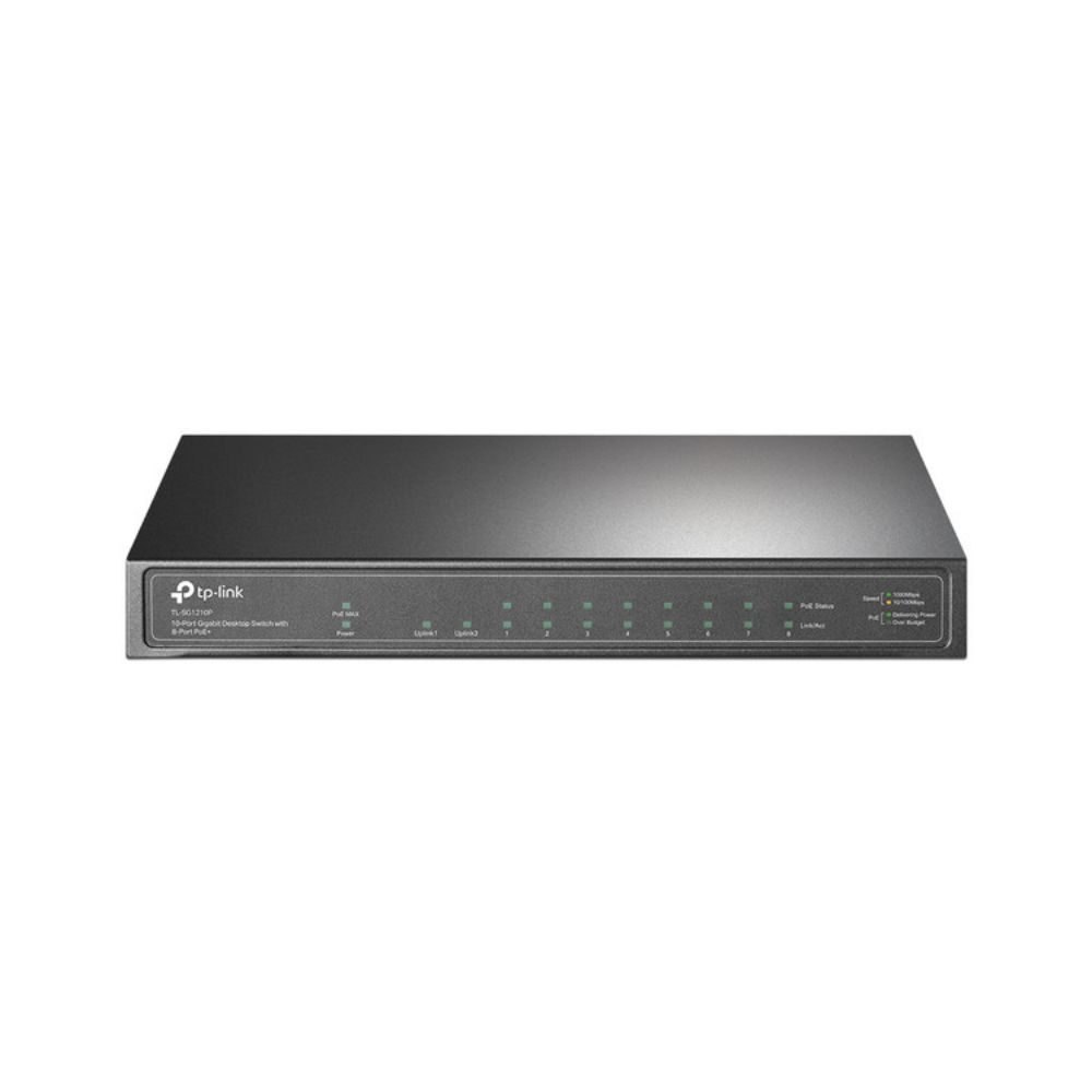 Switch TP-Link TL-SG1210P PoE+ No Administrable 8 Puertos Gigabit 63W Uplink y SFP