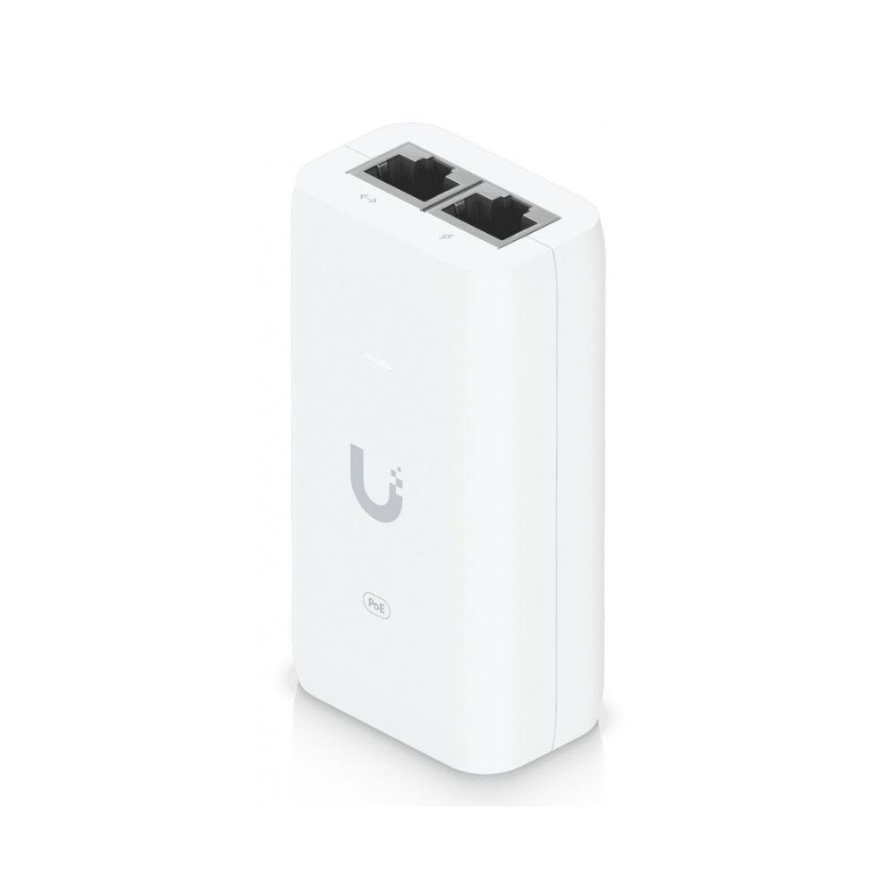 Inyector PoE Gigabit Ubiquiti U-PoE 48V 0.32A IEEE 802.3af Blanco