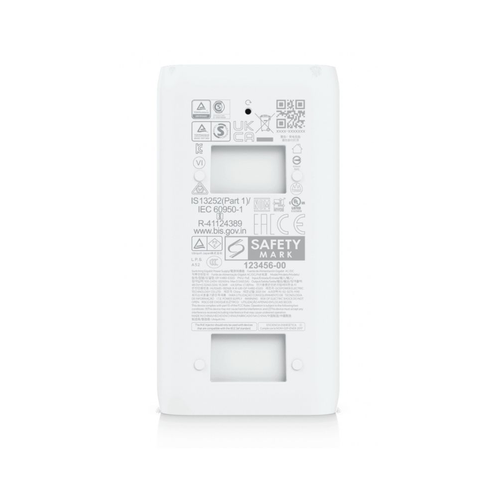 Inyector PoE Gigabit Ubiquiti U-PoE 48V 0.32A IEEE 802.3af Blanco - Imagen 4