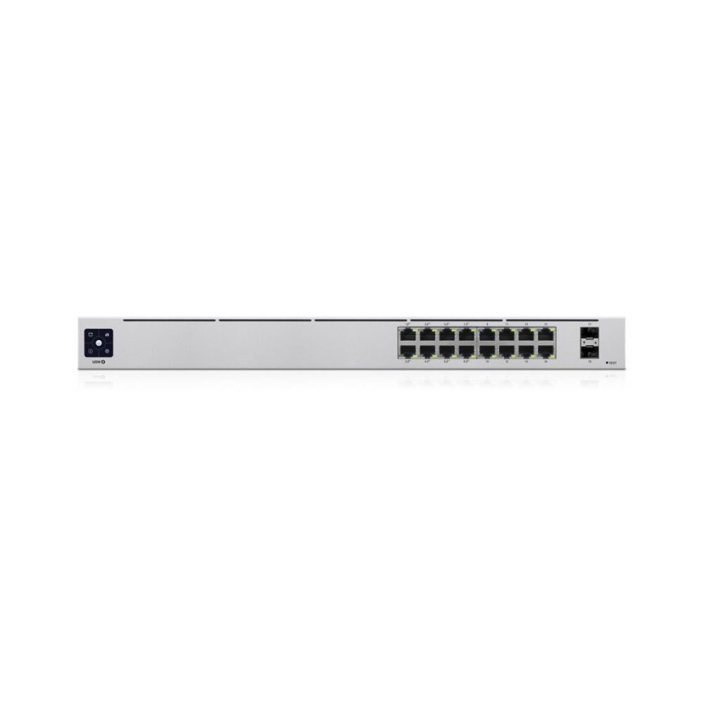 Switch Ubiquiti USW-16-POE Capa 2 16 Puertos Gigabit 8 PoE 42W 2 SFP con Pantalla
