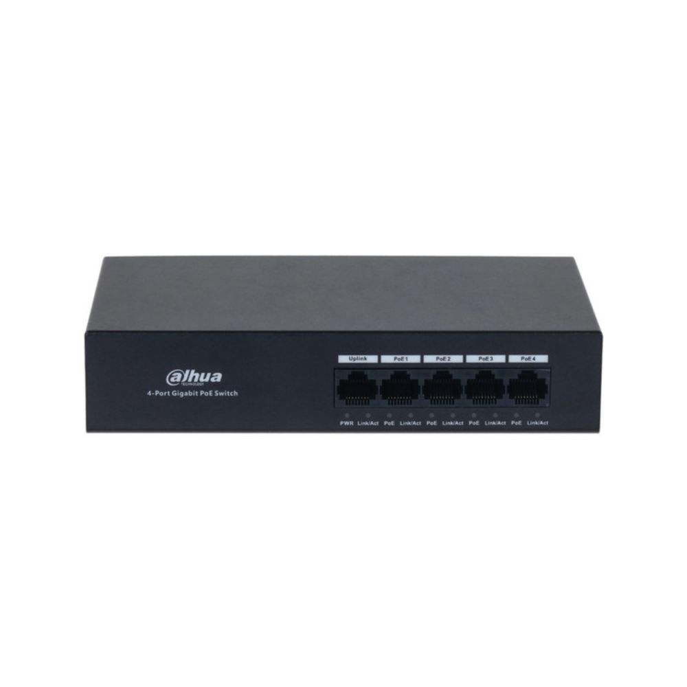 Switch PoE Dahua DH-PFS3005-4GT-36 4 Puertos Gigabit PoE 1 Uplink RJ45 con Fuente de Poder - Imagen 2